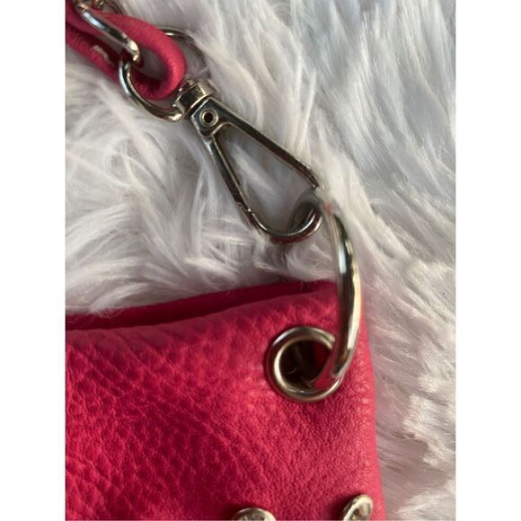 NWOT PG Collection Pink Canvas/Leather Mama Bear Crossbody Cell Phone Purse - Picture 5 of 8